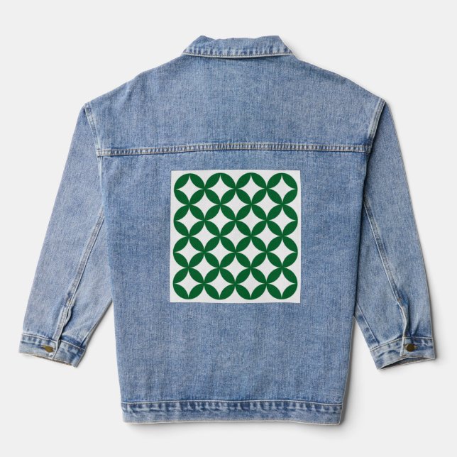 Green Shippo Women’s Denim Jacket (Back)