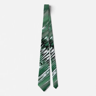 Green Silver and Black Sharp Tie