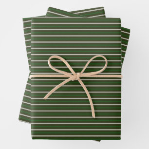 Green & Silver Christmas Wrapping Paper Sheet