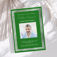 Green silver photo birthday
