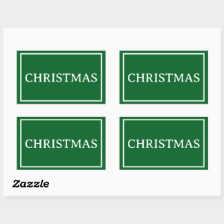 Green Simple Christmas Word Sticker