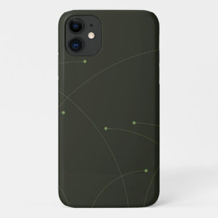 Green, simple, elegant, modern nature abstract iPhone 11 case