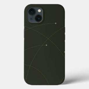 Green, simple, elegant, modern nature abstract iPhone 13 case