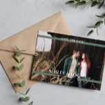 Green Simple Modern Wedding Save the Date<br><div class="desc">Simple Modern Wedding Save the Date personalized photo cards. For more advanced customization of this design,  please click the "Customize" button! Matching items and more colour options are also available by request.</div>