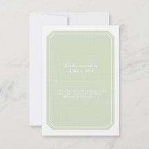 Green Simply Elegant Response Card