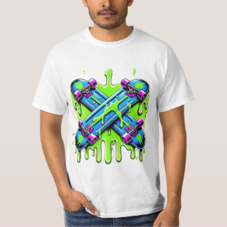 green Skateboard T-Shirt