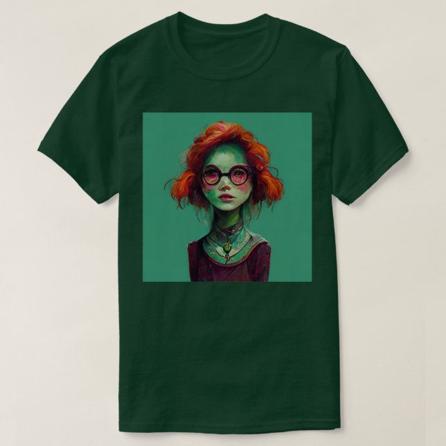 Green skinned witch T-Shirt (Design Front)