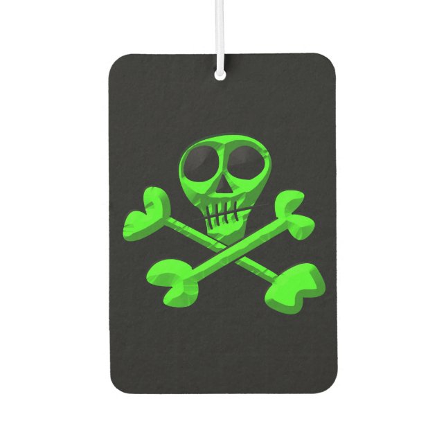 green skull air freshener (Front)