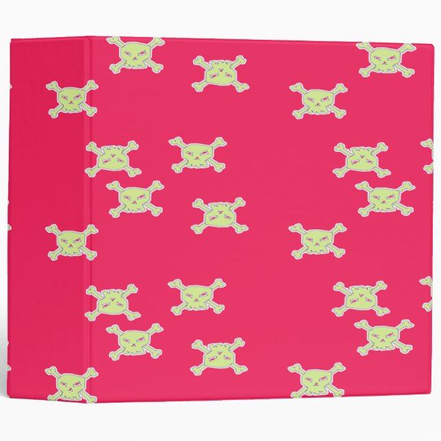 green skull and bones binder (Front/Spine)