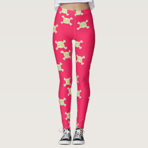 green skull and bones leggings