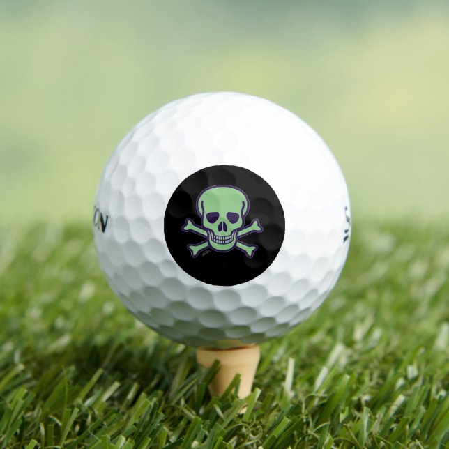 Green Skull black Srixon Soft Feel golf balls 12pk (Insitu Tee)