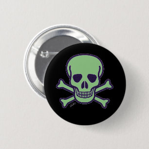 Green Skull button