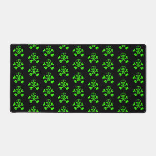 green skull desk mat