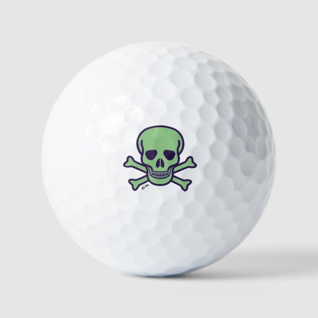 Green Skull value golf balls 12 pk (Front)