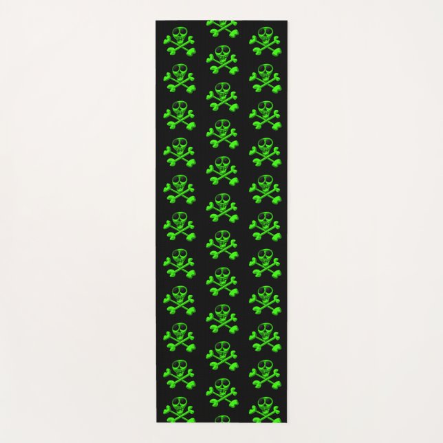 green skull yoga mat (Front)