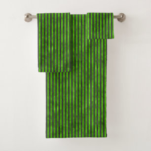 Green Skulls and Sunflower Series Design 11 Bath Towel Set