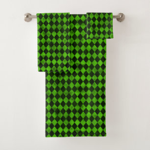 Green Skulls and Sunflower Series Design 12   Bath Towel Set