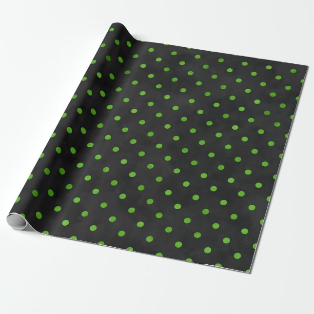 Green Skulls and Sunflower Series Design 13 Tissue Wrapping Paper (Unrolled)
