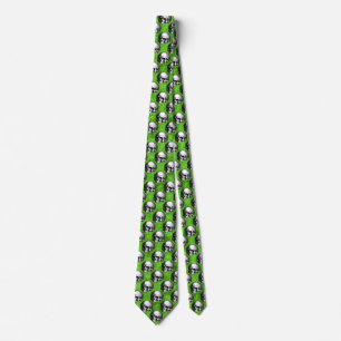 Green Skulls and Sunflower Series Design 6 Tie