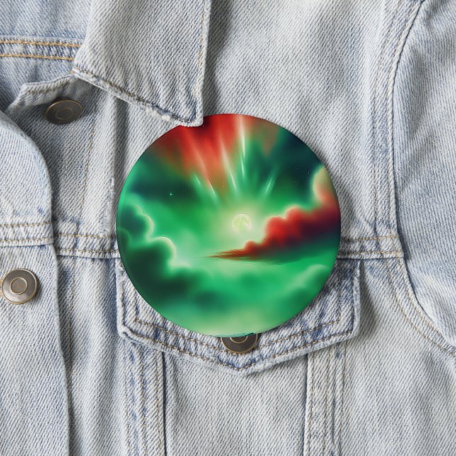 green sky 4 inch round button (In Situ)