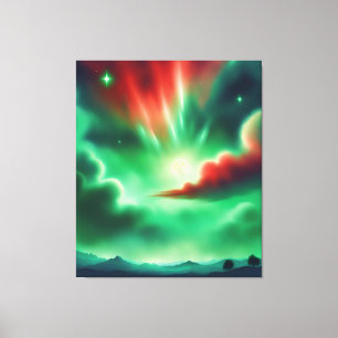 green sky canvas print