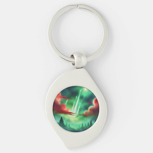 green sky keychain (Front)