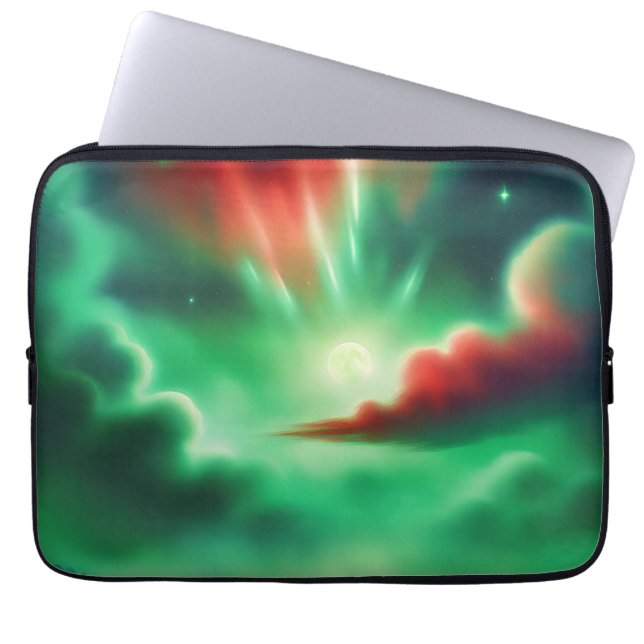green sky laptop sleeve (Front)