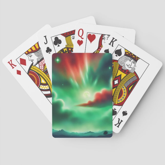 green sky playing cards (Back)