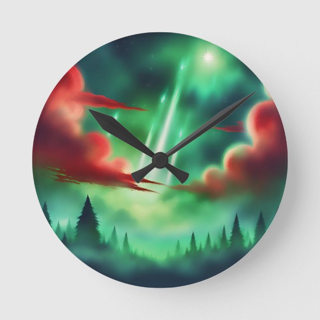 green sky round clock (Front)