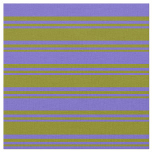 Green & Slate Blue Coloured Pattern of Stripes Fabric