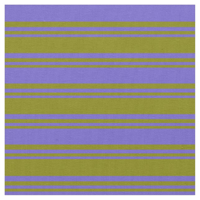 Green & Slate Blue Coloured Pattern of Stripes Fabric (Close Up)