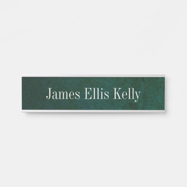 Green Slate Colour Name Plates & Desk Signs (Front)