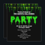 Green Slime Fun Halloween Party Invitations<br><div class="desc">Green Slime Fun Halloween Party Invitations</div>