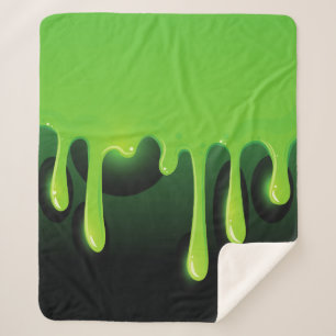 green slime sherpa blanket