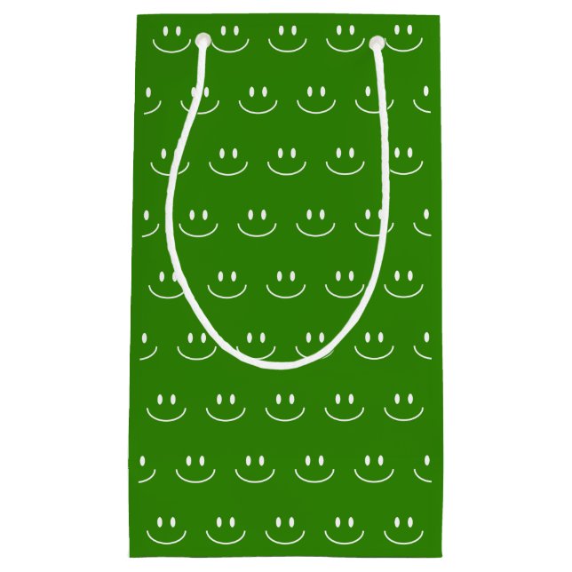 Green Smile Pattern Gift Bag (Front)