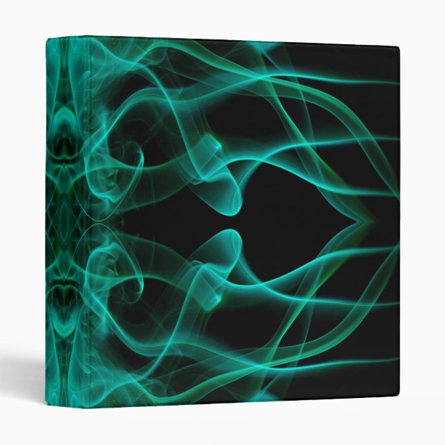 Green Smoke Symmetrical Minimalist Black Binder (Front/Spine)