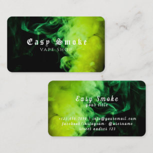 Green Smoke Vape Shop Business Card