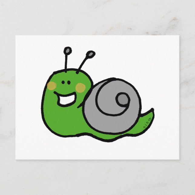 Green snail postcard (Front)