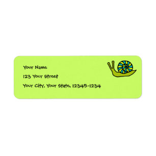 Green Snail Return Address Label