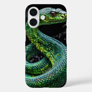 Green snake iPhone 16 case