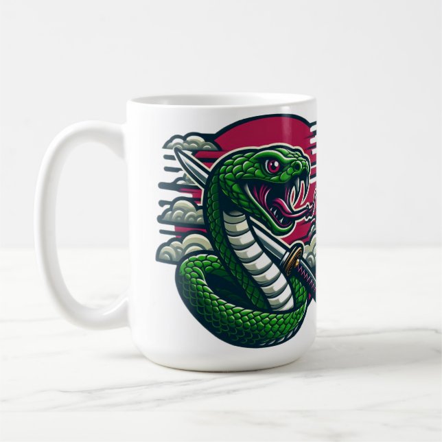 Green snake coffee mug (Left)
