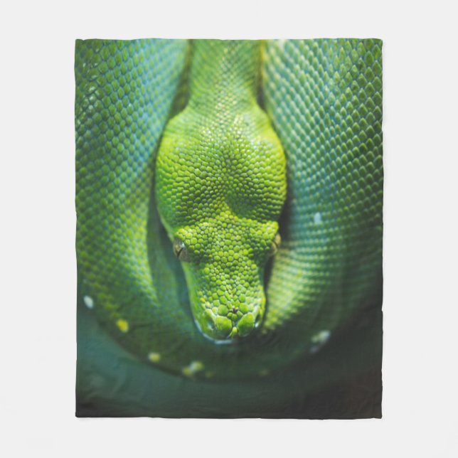 GREEN SNAKE FLEECE BLANKET (Front)