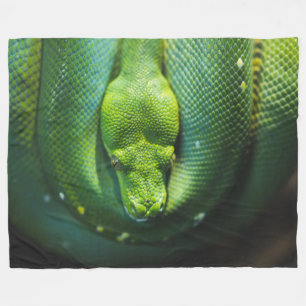 GREEN SNAKE FLEECE BLANKET