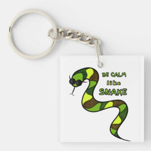 Green snake keychain