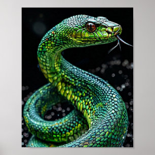 Green snake poster