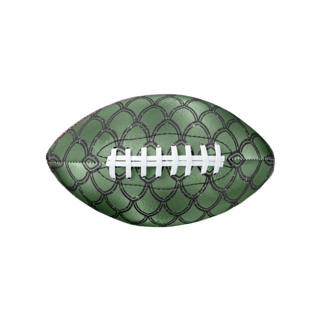 Green Snake Serpent Reptile Pattern Football (Front)