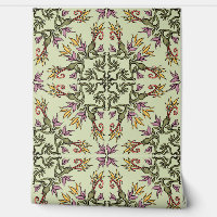 Green Snakes Floral Mandala Botanical Fantasy Art