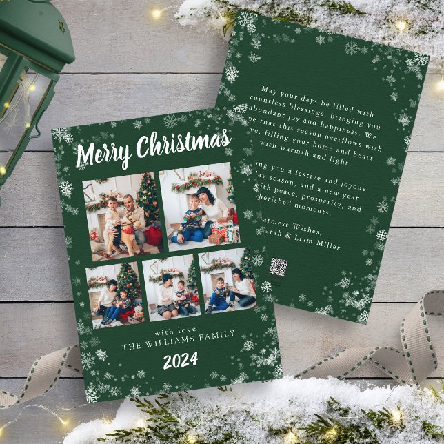 Green Snow Flake Holiday Card (Green Snow Flake Holiday Card
)