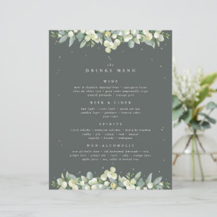 Green Snowberry+Eucalyptus Mariage Boissons Menu