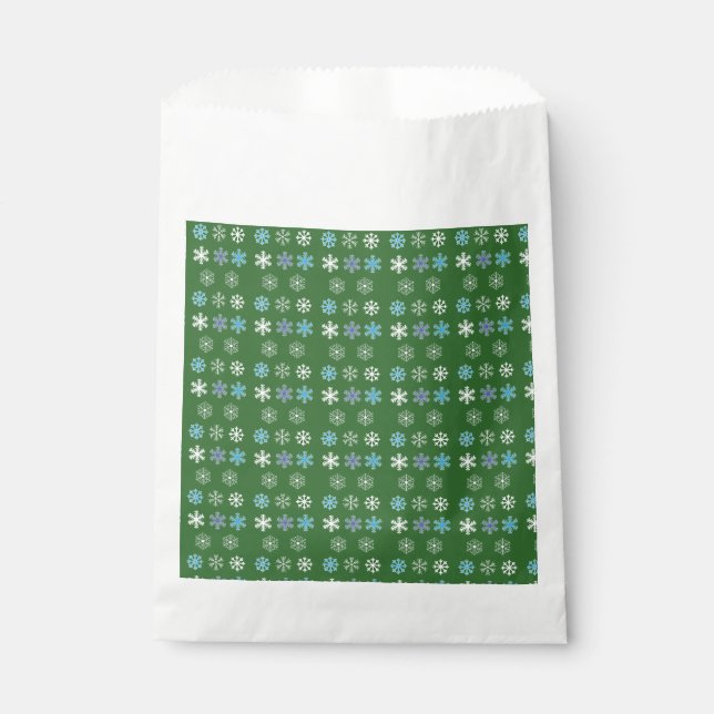 Green Snowflake Favour Bag (Front)